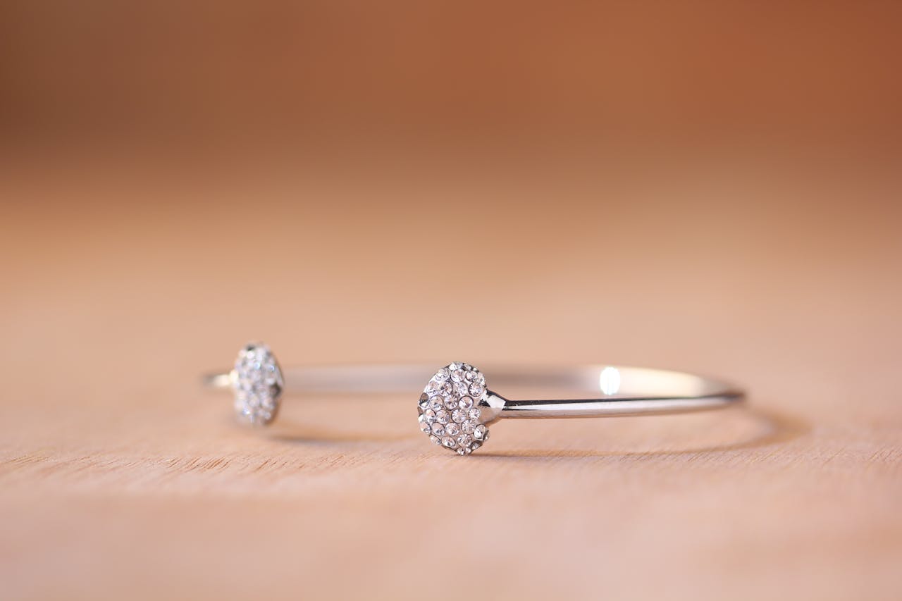 Close-up of a luxurious diamond bracelet showcasing intricate design and elegance.